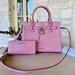 Michael Kors Bags | Michael Kors Hamilton Md Embossed Leather Primrose Satchel/ Large Wallet Option | Color: Pink | Size: M/L