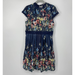 Anthropologie Dresses | Anthropologie Foxiedox Blue Floral Pleated Dress Large | Color: Blue | Size: L