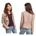 Anthropologie Jackets & Coats | Anthropologie Leather Paneled Jacket Euc | Color: Cream/Tan | Size: S