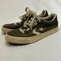 Converse Shoes | Converse All Stars Unisex Distressed Suede Olive Green Low Top Sneakers | Color: Cream/Green | Size: 6