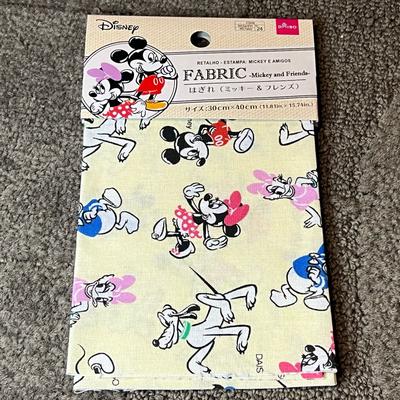 Disney Office | Disney Mickey & Friends Cut Cloth Fabric Sewing Crafts Japan Exclusive Official | Color: White/Yellow | Size: Os