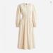 J. Crew Dresses | J.Crew Long-Sleeve Smocked-Waist Midi Dress In Lightweight Chino | Color: Cream | Size: S