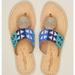 Anthropologie Shoes | Laidback London Heron Sandals - Blue | Color: Blue/White | Size: 9