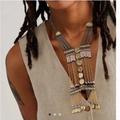 Free People Jewelry | Free People Sunrise Beaded Necklace | Color: Brown/Gold | Size: Various