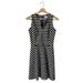 Michael Kors Dresses | Michael Kors Skater Dress Size 0 Striped Zip Up Sleeveless Fit N' Flare Knit | Color: Black/White | Size: 0