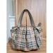 Burberry Bags | Burberry Lowry Tote Haymarket Check Pvc And Leather Bag | Color: Cream/Tan | Size: Os
