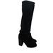 Free People Shoes | Free People Black Suede Knee High Chaps Style Boots Shoes Women's Euro 39 Us 8.5 | Color: Black | Size: 8.5