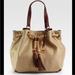 Michael Kors Bags | Michael Kors Marina Metallic Canvas Drawstrin Tote | Color: Gold/Red | Size: Os