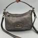 Coach Bags | 508. Nwot Silver Gunmetal Metallic Leather Coach Kristen Crossbody Bag Handbag | Color: Purple/Silver | Size: Os