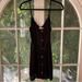 Free People Dresses | Black Button Up Mini Slip Spaghetti Strap Dress | Color: Black | Size: Xs