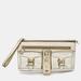 Gucci Bags | Gucci Metallic Gold Laminate Leather Studded Evening Wristlet Clutch | Color: Silver | Size: Os