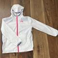 Under Armour Jackets & Coats | Girls Under Armour Wind Breaker/Drawstring Bag | Color: White | Size: Lg