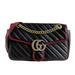 Gucci Bags | Gucci Gg Marmont Flap Diagonal Quilted Leather Small | Color: Black | Size: Os