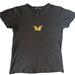 Brandy Melville Tops | Brandy Melville Black Butterfly Baby Tee | Color: Black | Size: S