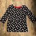 Disney Tops | Disney Parks, Small, Open Bow Back, 3/4 Sleeve Shirt | Color: Black/Red | Size: S
