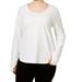 Jessica Simpson Tops | Jessica Simpson Womens The Warm Up Plus Size Cutout Back Top,Vivid Day,0x | Color: White | Size: 0x