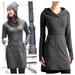 Athleta Dresses | Athleta Cooldown Sweatshirt Dress - Charcoal Heather - Size S | Color: Gray | Size: S