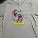 Disney Shirts | Disney Mickey Mouse Santa Hat Tshirt, Men’s Large | Color: Gray/Red | Size: L