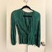 Zara Tops | Emerald Green Zara Long Sleeve Blouse Top | Color: Green | Size: S