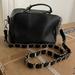 Zara Bags | Faux Leather Crossbody Bag | Color: Black/Silver | Size: Os