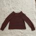 Free People Sweaters | Free People Knit Off The Shoulder Long Sleeve Sweater! Vguc | Color: Brown/Purple | Size: Xs