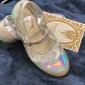 Disney Shoes | Girls Disney Princess Mary Jane Flats (Slight Heel) Silver Size 11 | Color: Silver | Size: 11g