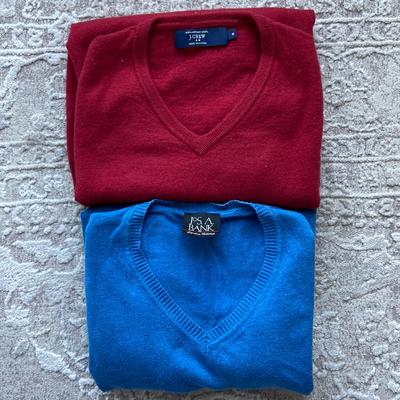 J. Crew Sweaters | J. Crew And Jos. A. Bank V-Neck Sweater Bundle | Color: Blue/Red | Size: M