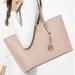 Michael Kors Bags | Michael Kors Cream Pink Neutral Leather Jet Set Travel Laptop Tote Bag Purse | Color: Cream/Tan | Size: Os