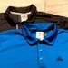 Adidas Shirts | (2) Adidas Climalite Polo/Golf Shirts | Color: Black/Blue/White | Size: M