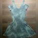 American Eagle Outfitters Dresses | Ae Blue Tie Dye Cold Shoulder Dress Size Xs | Color: Blue | Size: Xs