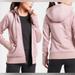 Athleta Jackets & Coats | Athleta Triumph Luxe Shine Hoodie Fur Lined Dustwood Mauve Pink, Size S | Color: Pink | Size: S