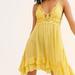 Free People Dresses | Free People Fp One Adella Slip Mini Dress Yellow New S | Color: Yellow | Size: S