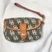 Dooney & Bourke Bags | Dooney Bourke Wristlet Handbag Women Mini Signature Canvas Tan Leather Purse Bag | Color: Gray | Size: Os