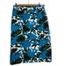 J. Crew Skirts | J. Crew No. 2 Pencil Skirt Blue Tropical Print Fully Lined Size 4 Pre-Owned | Color: Blue/Green | Size: 4