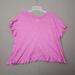 Anthropologie Tops | Eri + Ali Anthro Ruffle Cross-Back Top Womens Xs Raspberry 100% Linen Shirt | Color: Pink | Size: Xs