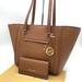 Michael Kors Bags | Michael Kors Large Carine Tote Bag & Trifold Wallet | Color: Brown/Gold | Size: Os