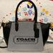 Coach Bags | Coach,Badge Jacquard Elise Satchel With Convertible Straps Black And Gray | Color: Black/Gray | Size: Os