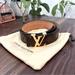 Louis Vuitton Accessories | Louis Vuitton Belt Lv Logo Monogram Canvas Leather Size 80cm Length 40mm Width | Color: Brown/Tan | Size: 80 Cm / 32 Inch