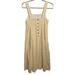 Madewell Dresses | 110 Madewell Women Dress Size 00 Yellow Stripe Tiered Sleeveless Sundress Cotton | Color: Yellow | Size: 00