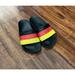 Adidas Shoes | Adidas Adilette Germany Slide Sandal Flag Black/Red-Yellow Boys Size 5 G55381 | Color: Black/Blue | Size: 5