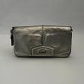 Coach Bags | Coach Ashley Pleated Metallic Silver Clutch Wristlet Evening Mini Bag | Color: Pink/Silver | Size: Os