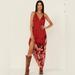 Free People Dresses | Free People Get To You Printed Maxi Slip/ Nwt | Color: Red | Size: M