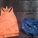 Under Armour Matching Sets | Girl Med Under Armour Drifit Tank, And Shorts | Color: Blue/Orange | Size: Mg