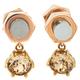 Burberry Jewelry | Burberry Two Tone Crystal Nut & Bolt Drop Earrings | Color: Gold | Size: Os