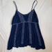 American Eagle Outfitters Tops | Blue And Silver Spaghetti Strap Top | Color: Blue/Silver | Size: S