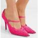 Gucci Shoes | New Gucci Virginia Lace Mary Jane Pumps Heels 37 | Color: Pink | Size: 7