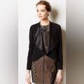 Anthropologie Jackets & Coats | Anthropologie Open Front Blazer, Silk Lapels. Great Condition. | Color: Black | Size: 6