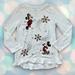 Disney Shirts & Tops | Disney Mickey & Minnie Sequin Snowflake Girl’s Long Sleeve Shirt Top 7 | Color: Red/White | Size: 7g