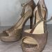 Jessica Simpson Shoes | Jessica Simpson Bansi Gold Sparkle Heel 8.5 | Color: Gold | Size: 8.5