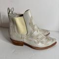 Free People Shoes | Free People Wayward Western Boot, Bone Size 38(7.5) Beige | Color: Cream/White | Size: 7.5